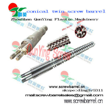 Conical Double Screw And Barrel For Plastic Extruder &amp; Injection Machine 